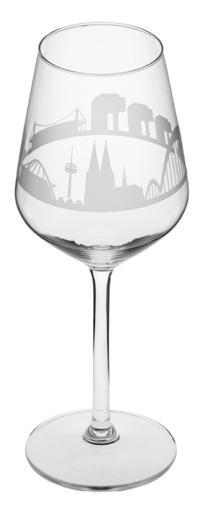Weinglas: Kölner Skyline (2er-Set) | Leben auf koelsch