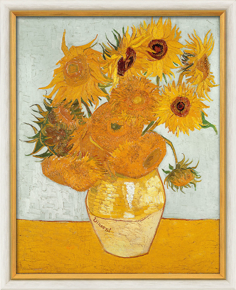 Gemälde "Zwölf Sonnenblumen in einer Vase" (1888), Vincent van Gogh | Kunst