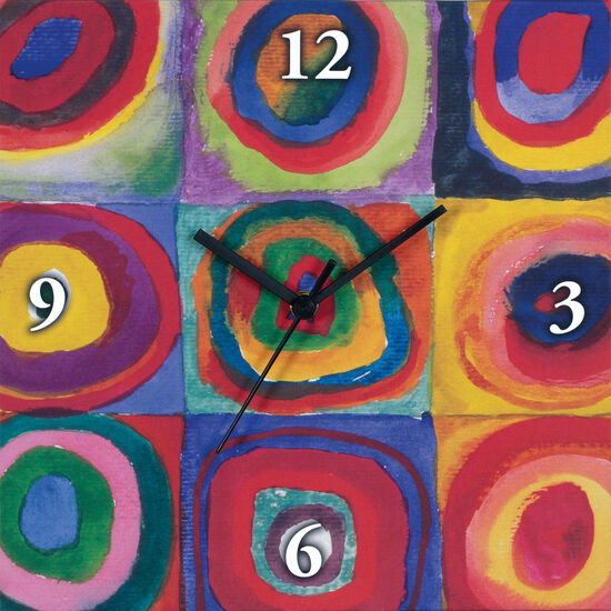 Wanduhr: "Farbstudie Quadrate", Wassily Kandinsky | Freizeit